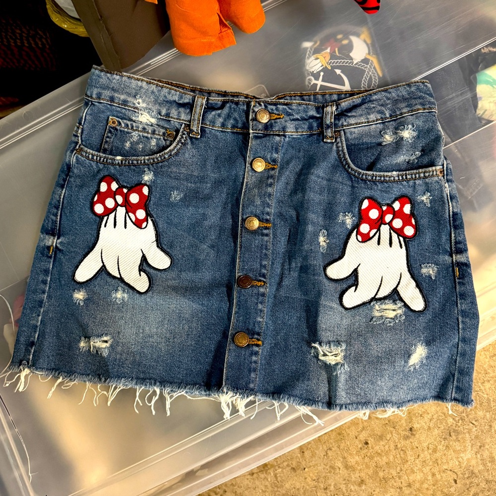 Zara Minnie Denim Skirt